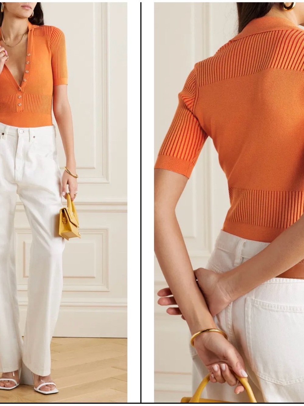 Jacquemus Le Body Yauco bodysuit in orange